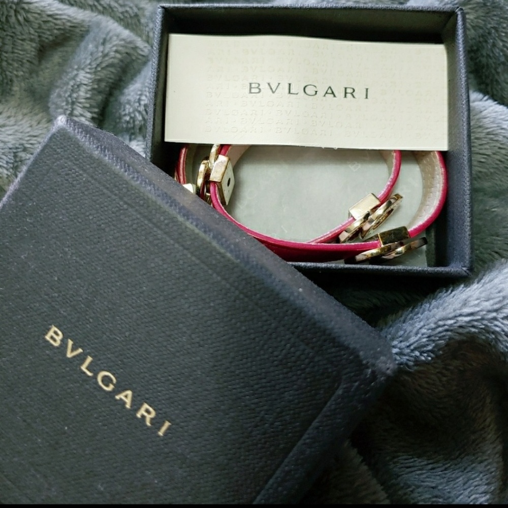 Bulgari leather bracelet